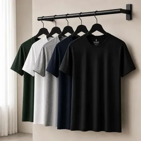 Kit 5 Camisetas Masculinas Casual Preto Branco