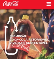 Promoção Coca cola retornável Viva mais sustentável