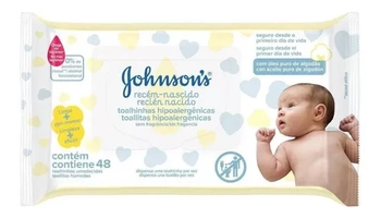 Lenços Umedecidos Johnsons Baby Rn Sem Fragrância - 48 Unid