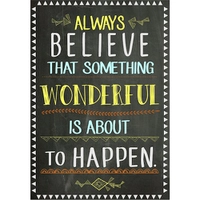 [VIP] Placa Decorativa Kapos This Always em MDF e Papel 20 x 30 cm - Azul/Branca/Preta/Amarela