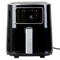 (AME SC R$287)Fritadeira Elétrica Digital Air Fryer Sem Óleo 4,5L Preta - Fun Kitchen