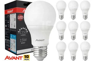 Kit 10 Lâmpadas 15w Bulbo Soquete E27 Bivolt Casa Comércio