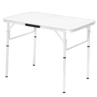 Mesa Dobrável Alumínio 60x45cm com Tampão MDF