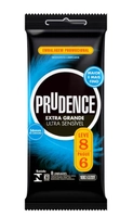 Camisinha Prudence Extra Grande Ultra Sensível com 8 unidades