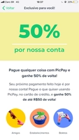 [Usuários Selecionados] Pague qualquer coisa com PicPay e Receba 50% de volta