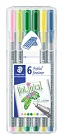 Caneta Triangular, Staedtler, Fineliner Triplus Botanical, 0.3mm, 6 Cores | R$30