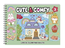 (PRIME) Cute & Comfy Edição 03 - Livro de Colorir Adulto - Capa Dura Holográfica Espiral
