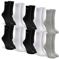 Kit com 10 Pares de Meias Cano Alto Algodão Usee