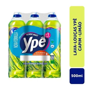 6x Detergente Ypê Capim Limão 500ml