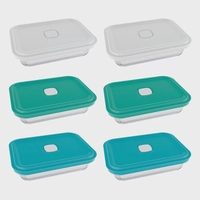 Conjunto de Potes de Vidro Marinex Facilita Vap Cores Sortidas 750ml - 6 Peças