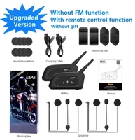 [2Pçs] R$164,54 (R$ 82,27 Cada) - [App/Taxa Inclusa/Moedas] Intercomunicador Bluetooth para Capacetes de Motociclistas V6 PRO