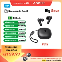 (MOEDAS + CUPOM 76,31 ) Fone Soundcore by Anker P20i 