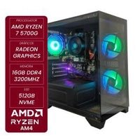 PC Gamer CertoX AMD Ryzen 7 5700G 16GB DDR4 512GB SSD C/3 Fans Linux