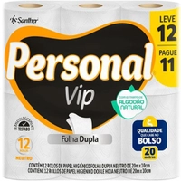 Papel Higiênico Personal Vip Neutro 12un