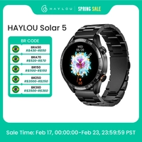 Smartwatch HAYLOU Solar 5 com Tela AMOLED de 1,58", Ligações Por Bluetooth e Bateria de 40 Dias