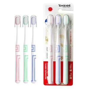 Kit 3 Escovas Dente TOYADENT Cerdas Macias