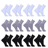 Kit 12 Pares de Meia Masculina, Cano Alto, Sport, Algodão, 39 a 43 - R$27