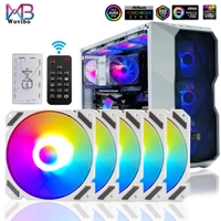 KIT 4 Fans Wovibo RGB, ARGB, PWM, 4Pin, 5V, 3Pin, 120mm ( Preço apenas para kit com 4 )