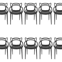 Cadeira de jantar Top Chairs Allegra  estrutura de cor preto y assento negro x 10 unidades