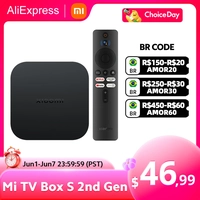 [Taxa inclusa] Xiaomi Mi TV Box S 2ª Geração, 4K Ultra HD, BT5.2, 2GB, 8GB, Google TV, Assistente do Google, Versão Global
