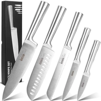 Conjunto de Facas 5 Peças em Aço Inoxidável 