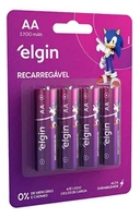 Pilha AA Recarregável 2700mAh Kit c/ 4 Unidades