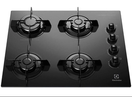 Cooktop 4 Bocas Electrolux a Gás GLP Preto | R$ 349