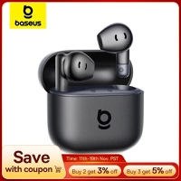 Fone de Ouvido Sem Fio BASEUS Bass BS2 Lite com True Wireless, Bluetooth 6.0, IP55 e 40 Horas de Bateria