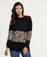 Blusão Moletom Estampa Animal Print R$36