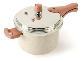 Panela De Pressão Indução 4,4l Antiaderente Cerâmico - Oikos Bege