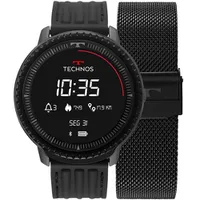 (AME 499,50) Smartwatch Technos Connect Id Preto L5AA/1P - Frete Grátis