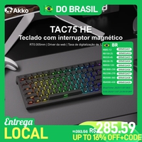 Teclado magnético Akko tac75 he 75%  gatilho rápido 0.005mm argb 8k