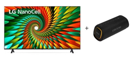 Combo Smart TV LG NanoCell NANO77 65 4K + Caixa de Som Portátil LG XBOOM Go XG7
