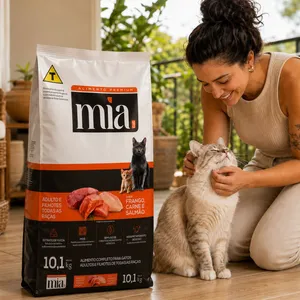 [3unid | R$ 56,70/cada] Ração Gato Filhote e Adulto Mia Cat Premium, 27% Proteína