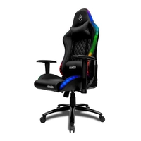 Cadeira Gamer Adhara com RGB e Espuma Moldada RGB - PRETA