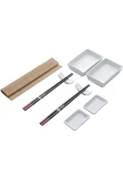 Conjunto 10 peças para Sushi - Bambu E Cerâmica - Kyoto Lyor | R$ 60