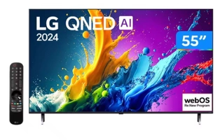 [Magazine Luiza] Smart TV 55" 4K UHD QNED LG 55QNED80TSA Wi-Fi Bluetooth com Alexa 3 HDMI 2 USB
