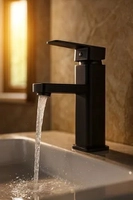 Torneira Preta Monocomando p/ Banheiro Pia Fria