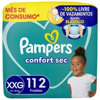 Fralda Pampers Confort Sec XXG 112 un.