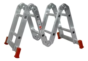 Escada de alumínio multifuncional Botafogo Lar & Lazer ESC0291 cinza