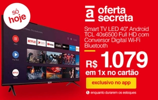 Smart TV LED 40"  Android TCL 40s6500