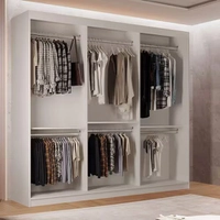 Roupeiro Casal Closet Light com 3 Prateleiras Moderna - Branco