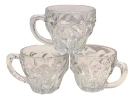 Conjunto 3 Xícaras de Vidro 105ml para Café Cinza