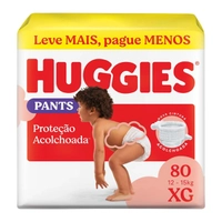 Fralda Calça Huggies XG c/ 80 unidades