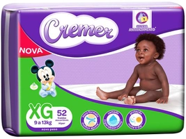 Fralda Cremer Disney Baby Tam. XG - 9 a 13kg 52 Unidades | R$25