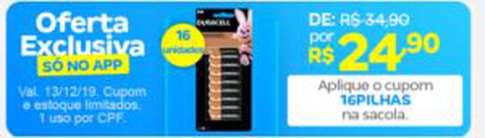 (APP) Pilhas AA Alcalinas 16 unidades