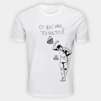 Camiseta Santos Neymar Jr. Eu Vou Mas Eu Volto 