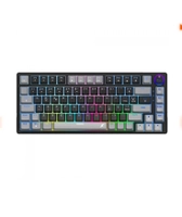 Teclado Gamer SuperFrame Ribbon, RGB, Switch Red, 75%, ABNT, Hot Swap, Com Fio, Black/Grey