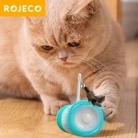 [Moedas R$3] Rojoeco inteligente gato balanceamento carro interativo brinquedo do gato movendo pena gato vara para cão animal de estimação 