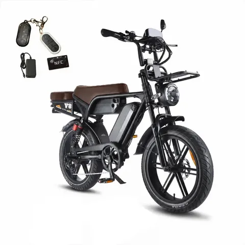 Bicicleta Elétrica V8 Ultra S 1000w 2 Baterias 48v